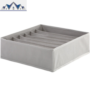 三件套内衣收纳盒放文胸装内裤袜子布艺整理盒子抽屉式分隔柜 三维工匠 灰色三件套