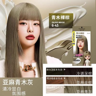 施华蔻泡泡染发剂染发膏2025流行色自己在家染氨基酸泡沫染发霜110ml青木裸棕膏染