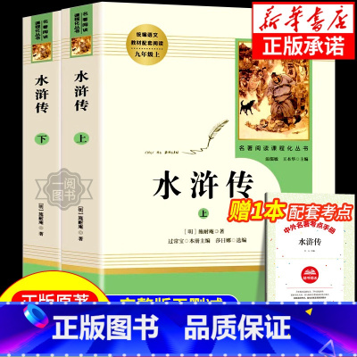 [人数版-九下]水浒传 [正版]书籍 简爱和儒林外史全2册原著完整版九年级下册必读书无删减初三初中学生课外书阅读读物经典