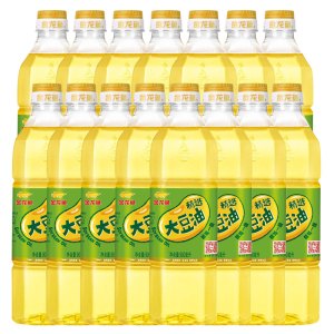 金龙鱼精炼一级大豆油900ml*15瓶装植物食用油家用色拉油烘焙商用