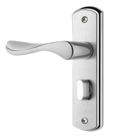 岭雁科技 无钥匙家用室内铝合金门把手单舌通用型门把手