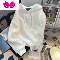七斓美式潮牌oversize华夫格连帽卫衣男女别致小众独特加绒外套