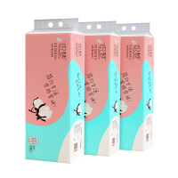 织梦 卫生纸家用原生木浆无芯卷纸 五层加厚12卷*3提(共36卷) 整提实惠装擦手纸厕纸巾 母婴可用