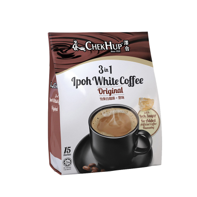 马来西亚进口泽合怡保咖啡三合一原味白咖啡速溶咖啡粉袋装600g（40g*15包）冲调饮品袋装