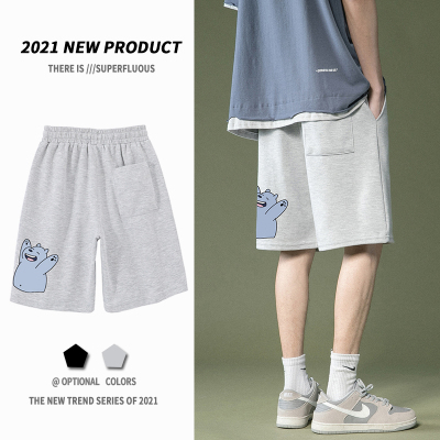 玥鸾(YueLuan)短裤男士夏季宽松休闲裤男潮牌休闲运动五分裤ins潮流外穿沙滩中裤子男装