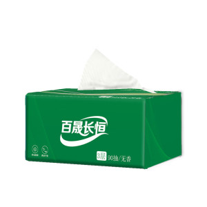 百晟长恒 BSCH-C18 3层90抽每包 190mm*195mm箱规 50包/箱 抽纸(计价单位:包)绿色
