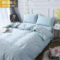 床上用品被套四件套棉棉1.8 2.0m床双人简约大气北欧1.3 1.5 三维工匠