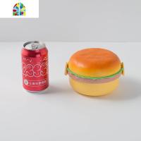 迷你三层汉堡学生便携饭盒 可爱 方形创意便当盒 韩版外带零食盒 FENGHOU 圆形[配有叉子勺子]