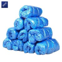 安居先森加厚耐磨一次性PE塑料鞋套 1.8g一包100只蓝色