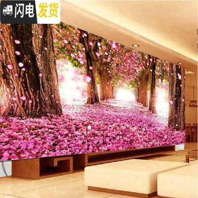三维工匠钻石画新款客厅浪漫樱花树风景2019满贴砖大气自己 [满钻]250*98cm[炫彩魔方AB][全部贴]多配十字绣
