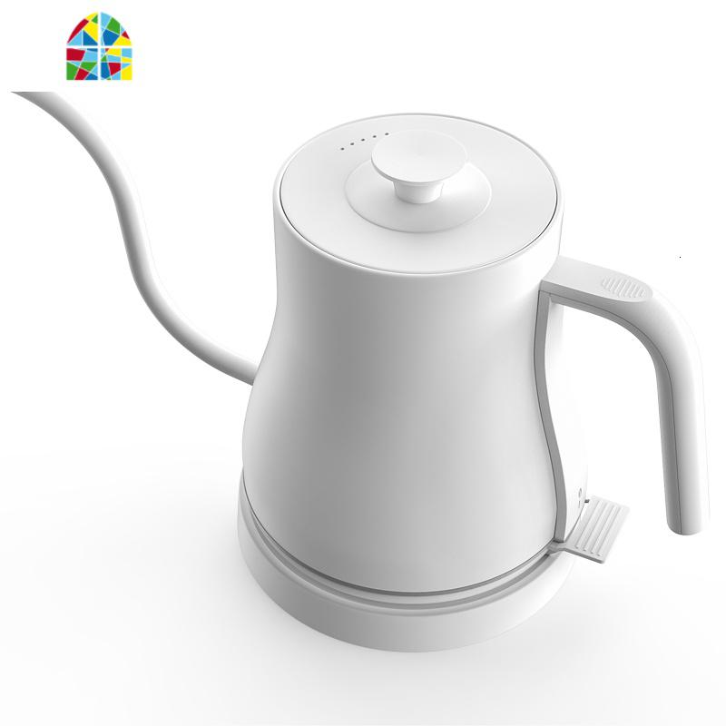 北欧风电热烧水壶泡茶壶专用功夫茶手冲咖啡长嘴细口家用煮开水壶 FENGHOU 素白