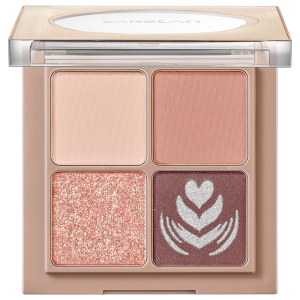 卡姿兰眼影奶咖四色闪亮眼影盘哑光闪粉懒人大地色防水防汗不飞粉易上色