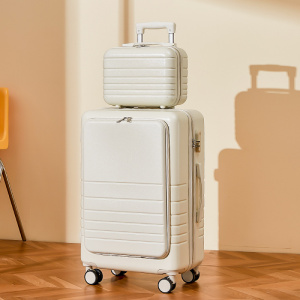 前置开口行李箱女20寸登机箱密码拉杆箱24寸旅行箱包