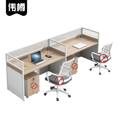 伟樽屏风办公桌双人位240*60*110cm张