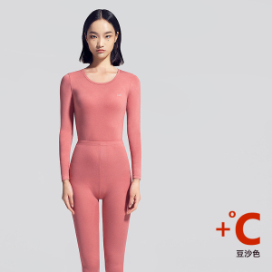 [迪丽热巴同款]猫人轻燃衣黑科技抑菌保暖内衣男女士圆领套装纯色秋衣秋裤