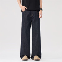 时尚休闲2026春夏新款原牛不色宽松阔腿直筒牛仔百搭潮牌男长裤
