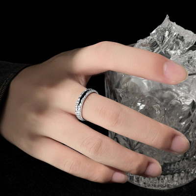 复古深渊小众设计感时尚指节戒指潮流个性街头男女可调节开口指环送女朋友老婆情人节七夕生日礼物