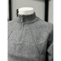 男士秋冬季半高领拉链毛衣男新款宽松外套百搭纯色打底休闲针织衫