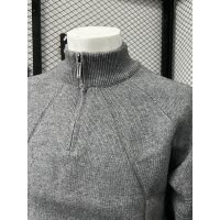 男士秋冬季半高领拉链毛衣男新款宽松外套百搭纯色打底休闲针织衫