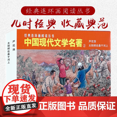 中国现代文学名著②全2册芦花荡+太阳照在桑干河上经典连环画阅读丛书小人书上海人民美术出版社