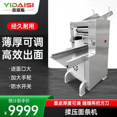 意黛斯(YIDAISI)面条压面机商用电动压面条机擀面机食堂用大型全自动压和面揉面机不锈钢 YDS-RQ125A