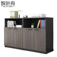 智叶舟木质办公柜四门160*40*120cm台
