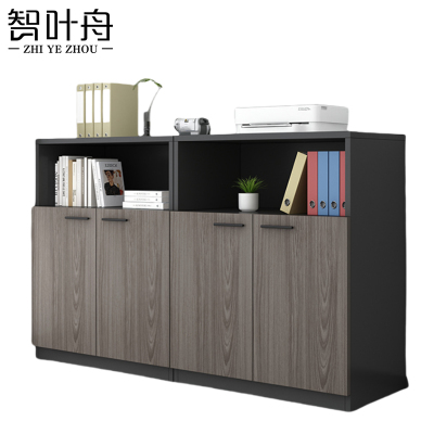 智叶舟木质办公柜四门160*40*120cm台