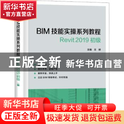 正版 BIM技能实操系列教程(Revit2019初级) 王婷 中国电力出版社