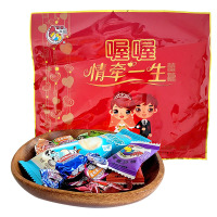 喔喔情牵一生喜糖果袋装458g婚庆结婚喜糖水果糖奶糖棒棒糖混合装