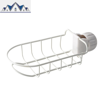 水龙头置物架洗碗海绵抹布沥水架家用厨房免打孔水收纳架 三维工匠