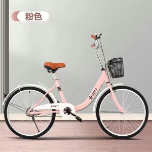充气实心学生轻便24自行车26通勤单车大学生代步上班男女折叠
