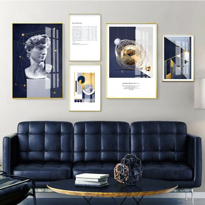 乔迁礼品现代大卫石膏几何抽象艺术挂画简约客厅装饰画ins文艺复古壁画