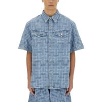 KENZO oversize版型男士宽松牛仔衬衫