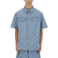 KENZO oversize版型男士宽松牛仔衬衫