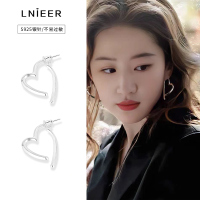 玫瑰的故事刘亦菲同款爱心耳环女素圈高级感耳圈2025新款耳饰耳钉送女朋友老婆情人节七夕生日礼物