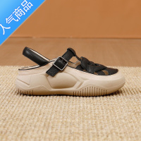 SUNTEK包头运动凉鞋女2023年夏季新款镂空后空罗马复古凉拖厚底妈妈女鞋