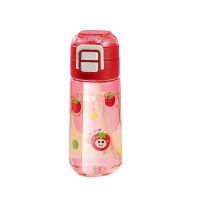 希乐塑料杯480ml双饮便携大容量草莓红XL-2538-480