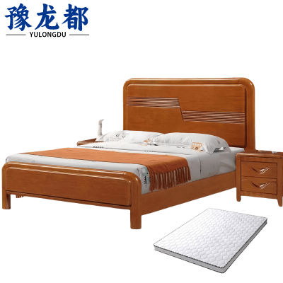 豫龙都床+床垫+床头柜 1.5m 套