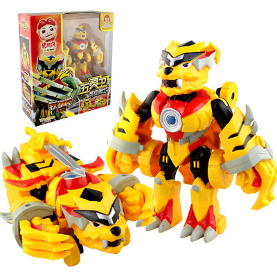 猪猪侠超星萌宠超星锁玩具儿童变形机器人勇士合体套装新款变形系列铁拳虎阿武酷变勇士铁拳虎