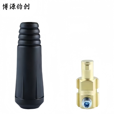 博源钧创 电焊机快速接头 DKJ10-25黑色欧式插头 个