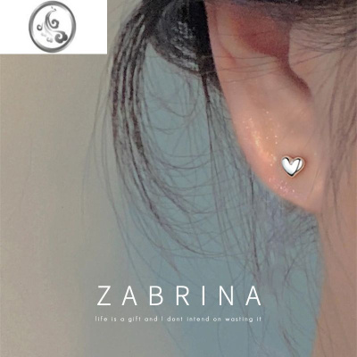 JiMiS925银银爱心耳钉女甜美小众设计感2023年新款潮耳环饰防过敏免摘