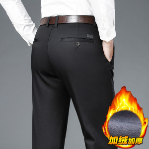 高密加绒裤子男春秋海岛绒舒适长裤男士不掉绒柔软品质休闲裤男款