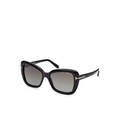 汤姆福特(Tom Ford)塑料材质轻便耐用时尚简约女士徽标太阳镜 灰色