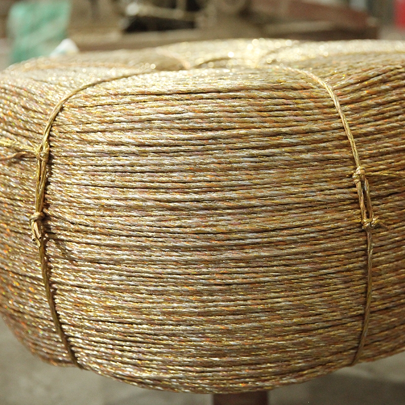 黄金绳大棚压膜绳植物爬藤吊秧绳捆绑扎包装绳闪电客废纸打包绳塑料
