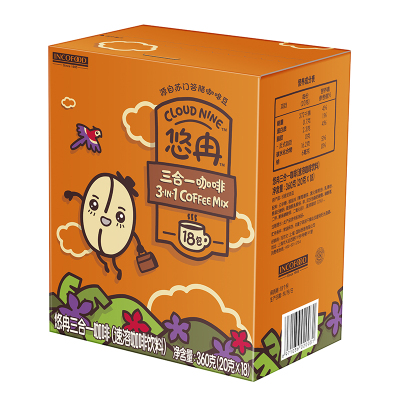 悠冉三合一速溶咖啡18条*20g