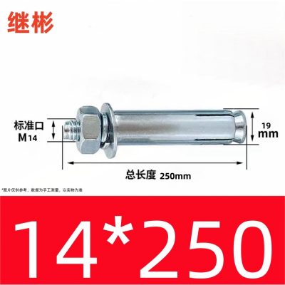 JIBIN/继彬 GB22795-表5 膨胀螺栓 碳钢 镀白锌 M14×250 个