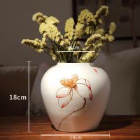 现代简约新中式景德镇陶瓷花瓶客厅电视柜插干花摆件家居装饰花器 三维工匠 大号喜鹊中款(不含花)