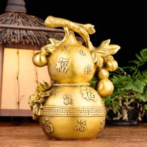 美帮汇葫芦摆件 铜百福葫芦办公室桌面摆设化