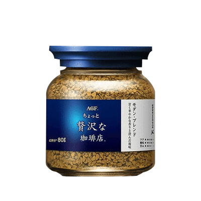 AGF速溶咖啡maxim马克西姆蓝白瓶冻干黑咖啡80g日本原装进口