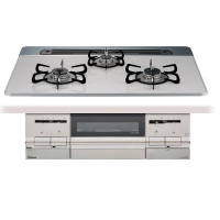 日本原装进口PALOMA百乐满嵌入式燃气灶BRILLIO系列75cm玻璃银色台面PD-743WS-75CV 13A天然气